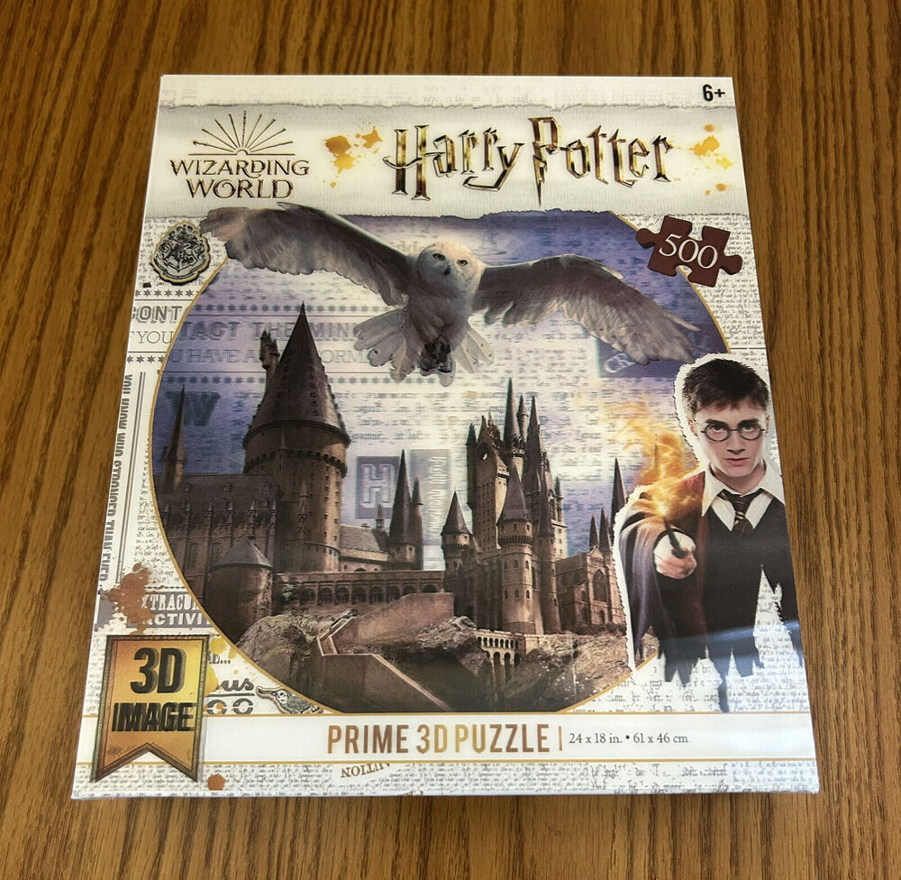 Harry Potter Prime 3D Puzzle Hogwarts Castle & Hedwig Flying Wizarding World New